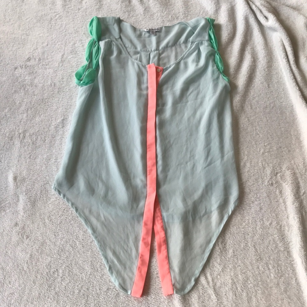 Sheer mint top